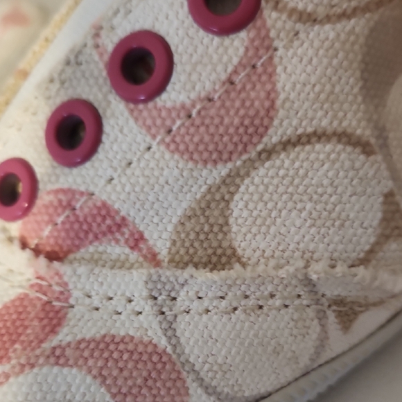 Coach Pink and Cream Slip-On Sneakers - Picture 8 of 9